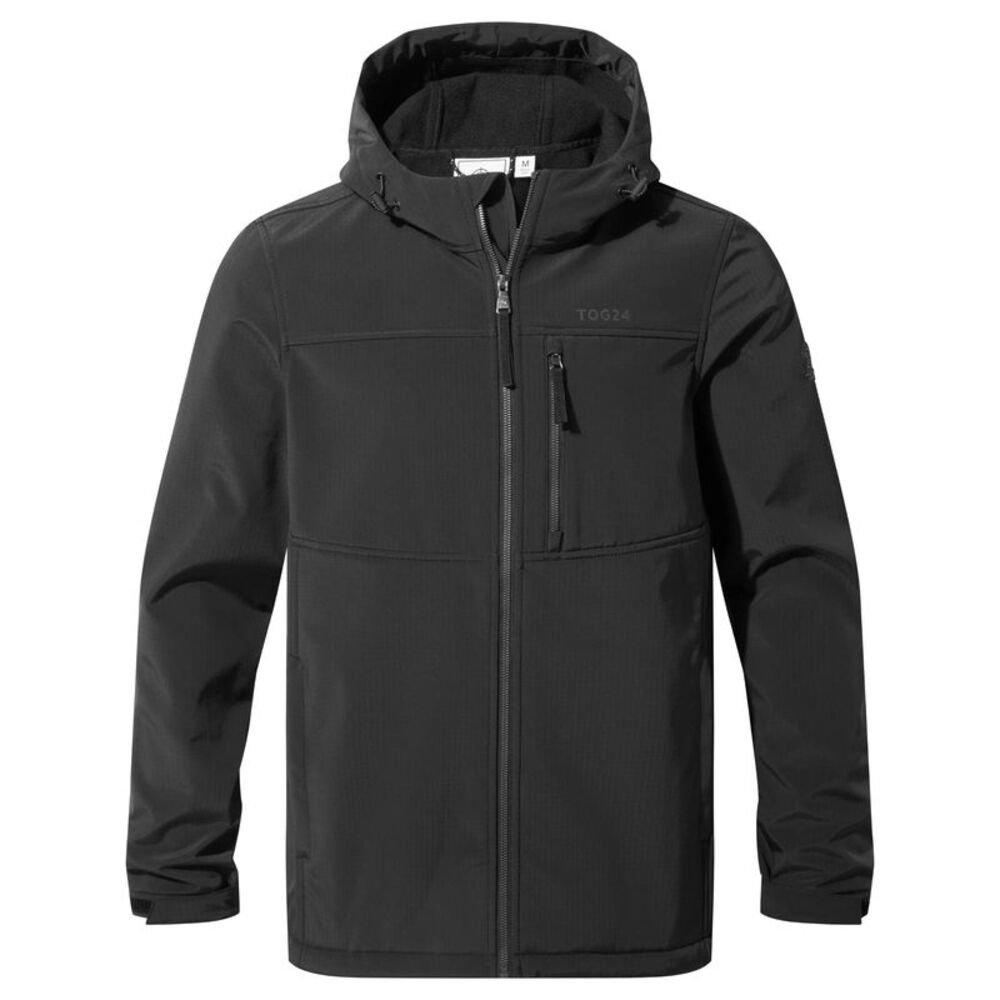 TOG24 Mens Truro Softshell  Jacket / Black